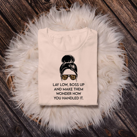 Boss Up Unisex Heavy Cotton Tee - Trendy Graphic Shirt with Empowering Quote