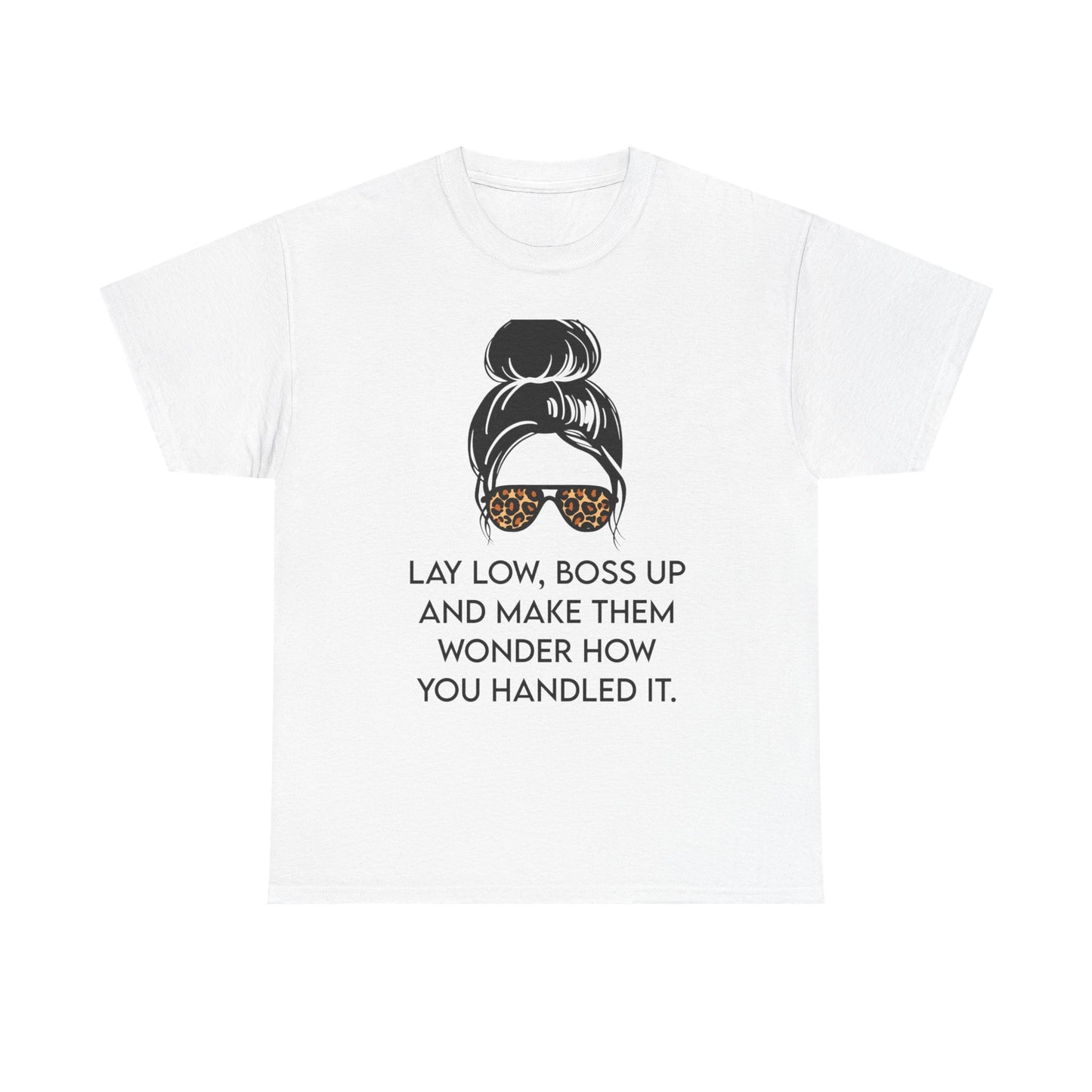 Boss Up Unisex Heavy Cotton Tee - Trendy Graphic Shirt with Empowering Quote