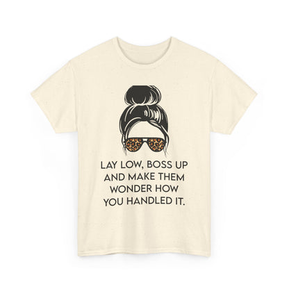 Boss Up Unisex Heavy Cotton Tee - Trendy Graphic Shirt with Empowering Quote