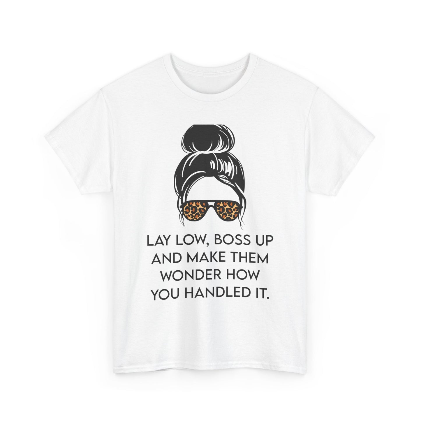 Boss Up Unisex Heavy Cotton Tee - Trendy Graphic Shirt with Empowering Quote