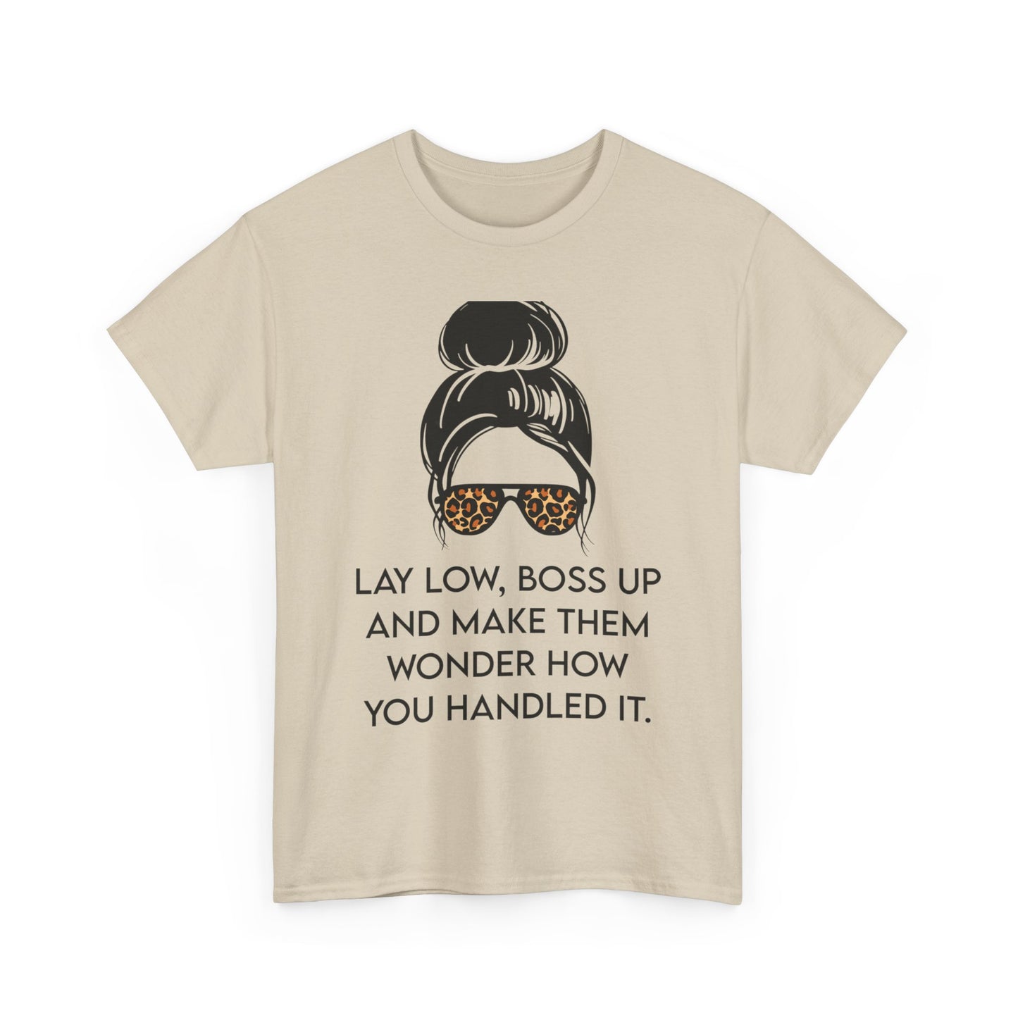 Boss Up Unisex Heavy Cotton Tee - Trendy Graphic Shirt with Empowering Quote