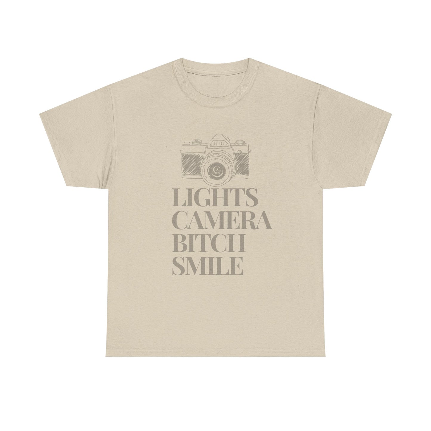 Copy of  'Lights Camera Bitch Smile' Cotton T-Shirt