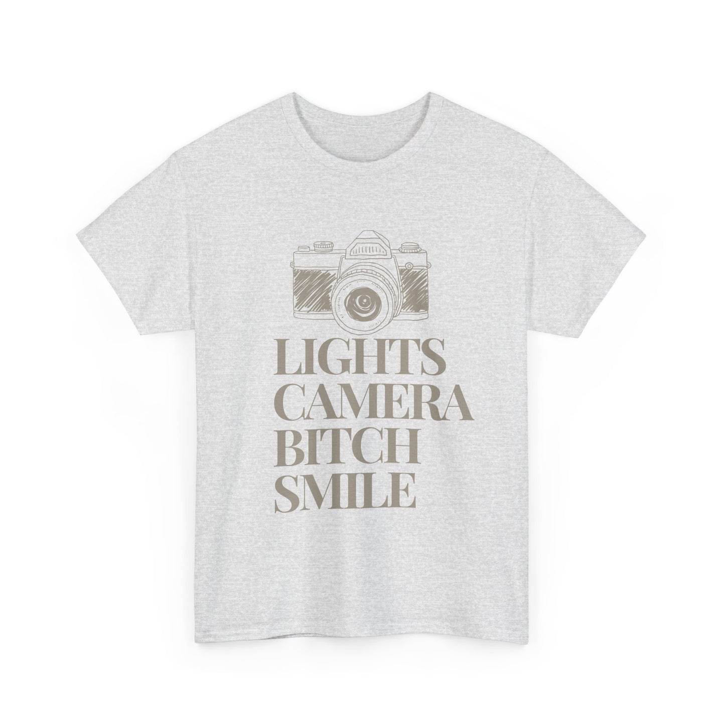 Copy of  'Lights Camera Bitch Smile' Cotton T-Shirt